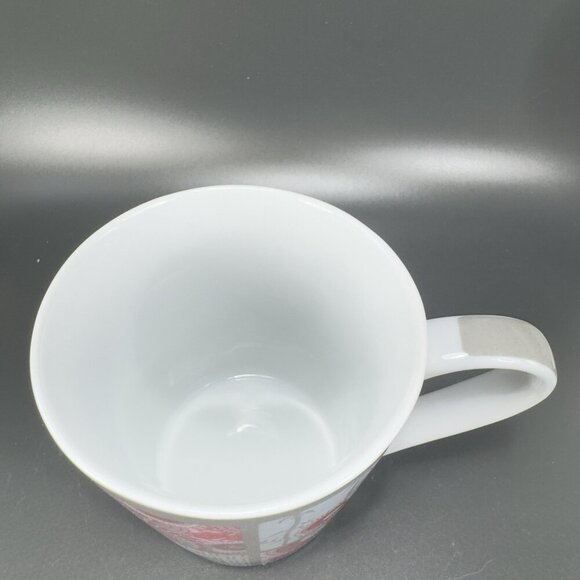 Debra Valencia Coffee Mug Cup Blue Harbor Pink And Gray Floral Dragonfly 16oz - Picture 10 of 11